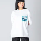 Nattu/のかもめと海 ビッグシルエットロングスリーブTシャツ