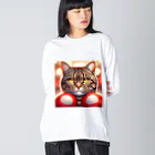 Super__Catのファイトキャット Big Long Sleeve T-Shirt