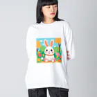 毎日の生活に、ほっこり笑顔と幸せを✨のハナ Big Long Sleeve T-Shirt