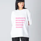 瀬谷なび ショップのもっとローカル(ピンク) Big Long Sleeve T-Shirt