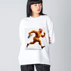 ハピShopのチキンダッシュ Big Long Sleeve T-Shirt