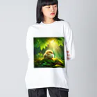 きっとカワイイ何でも図鑑の眠るひよこ Big Long Sleeve T-Shirt