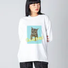 MaoNatsumeのりく Gotcha! ビッグシルエットロングスリーブTシャツ