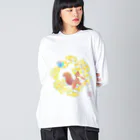 月の隠れ家のミモザリース Big Long Sleeve T-Shirt