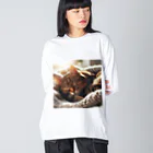 kangekiのお昼寝にゃんこ Big Long Sleeve T-Shirt