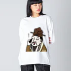 B-catのだじゃれ偉人シリーズ「孟子」 Big Long Sleeve T-Shirt