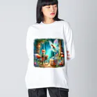 かるるんショップの狐の冒険シリーズ　わらしべ長者 Big Long Sleeve T-Shirt