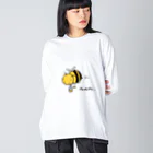 たづのぷいぷいばち ビッグシルエットロングスリーブTシャツ