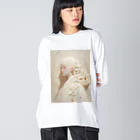 AQUAMETAVERSEの美しい女性の彫刻　　なでしこ1478 ビッグシルエットロングスリーブTシャツ