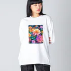 モノモノクローゼットの花々 Big Long Sleeve T-Shirt