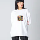 ken03のフリージア Big Long Sleeve T-Shirt