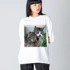 ニゴ猫　shopの愛だろう愛 ビッグシルエットロングスリーブTシャツ