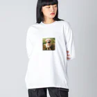 animalsの可愛い犬 ビッグシルエットロングスリーブTシャツ