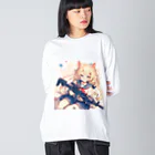 AQUAMETAVERSEの星屑の誓い、勇気の歌 Marsa Big Long Sleeve T-Shirt