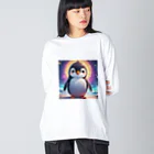 A－spphireのキュートペンギン ビッグシルエットロングスリーブTシャツ