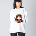 WakuWakustoreのarmy girl Big Long Sleeve T-Shirt