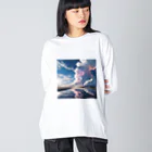 chan-takehaniの天空の鏡  ビッグシルエットロングスリーブTシャツ