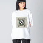 kenntarouのオリジナルサッカーロゴ ビッグシルエットロングスリーブTシャツ