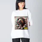 AREUSのAREUS×3D Horse ビッグシルエットロングスリーブTシャツ