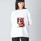 アニマルファッションのスーパーホース菜々美 Big Long Sleeve T-Shirt