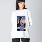 kimono_musume  AI artのscene5 Big Long Sleeve T-Shirt