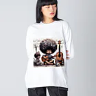 atu-daruma77のウクレレを奏でる天才 Big Long Sleeve T-Shirt