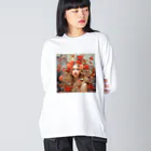 AQUAMETAVERSEの髪飾りバラの女性　なでしこ1478 Big Long Sleeve T-Shirt