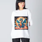 the blue seasonの昇華する守護龍 Big Long Sleeve T-Shirt