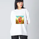 bottaの可愛い、リコピン、トマト食べてる Big Long Sleeve T-Shirt