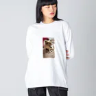 Yukaの絵と実家の犬🐕のチワワの小夏ちゃん Big Long Sleeve T-Shirt