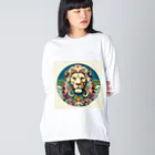 chaochao0701の浮世絵風　ライオン（顔）"Ukiyo-e style lion (face)."  "浮世繪風格的獅子（臉）。" Big Long Sleeve T-Shirt