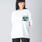 もふもふ堂の波乗り柴犬 Big Long Sleeve T-Shirt