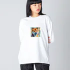 KAPPA TRAVEL GOの柴犬の幾何学 Big Long Sleeve T-Shirt