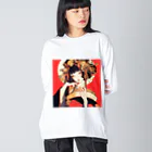 AQUAMETAVERSEの夢幻の花嫁 Marsa 106 Big Long Sleeve T-Shirt