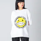 アリーヴェデルチャンネルSHOPのSMILE OLD PAINT1 ビッグシルエットロングスリーブTシャツ