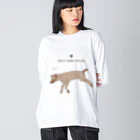 clarice-designのSleeping Dog   Big Long Sleeve T-Shirt