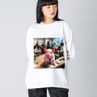 MTHの会社の組織改革を行うミニブタ Big Long Sleeve T-Shirt