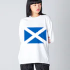 お絵かき屋さんのスコットランドの国旗 Big Long Sleeve T-Shirt