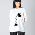 WAKAWAのcoffee words  Big Long Sleeve T-Shirt