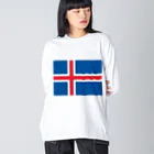 お絵かき屋さんのアイスランドの国旗 Big Long Sleeve T-Shirt