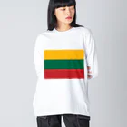 お絵かき屋さんのリトアニアの国旗 ビッグシルエットロングスリーブTシャツ