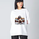 Ｒ WORKSのアンニュイアニマル Big Long Sleeve T-Shirt