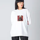 ayame_0923のポーカーをするパンダは、愛らしい姿でチップを扱う。 Big Long Sleeve T-Shirt