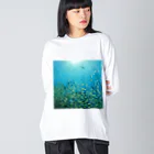 positive_poem05の深海へ向かう ビッグシルエットロングスリーブTシャツ