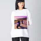 the blue seasonの紫陽花の道を駆ける Big Long Sleeve T-Shirt