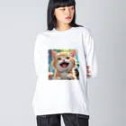 f-koroのかわいい笑顔がたまらない子猫 Big Long Sleeve T-Shirt