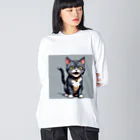 ♡wincorner♡のにゃーな猫ちゃん ビッグシルエットロングスリーブTシャツ