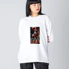 SwishStyle のバスケ宇宙時代 Big Long Sleeve T-Shirt