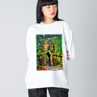 GALLERY misutawoのカンボジア アンコール・トムの北大門 Big Long Sleeve T-Shirt