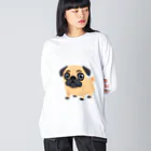 uu_uのパグ Big Long Sleeve T-Shirt